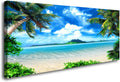 Wall Art Canvas Prints Beach Sunset Ocean Waves Painting W45547