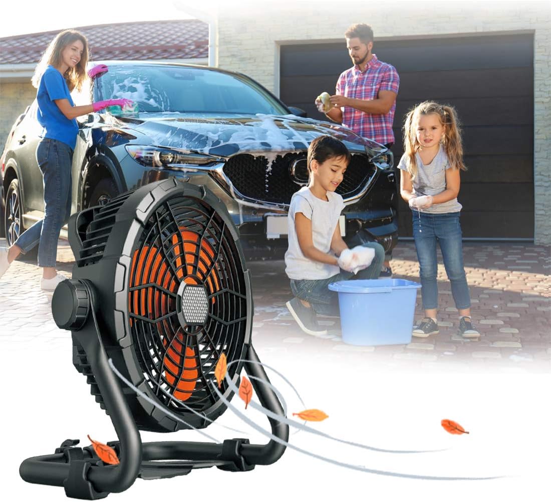 Rechargeable Portable Cordless High Velocity Floor Fan F2716