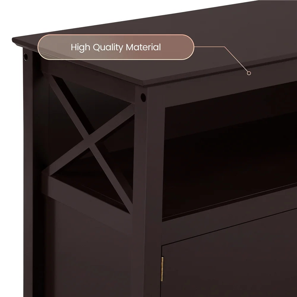Espresso TV Stand with Storage and 2 Doors G6521