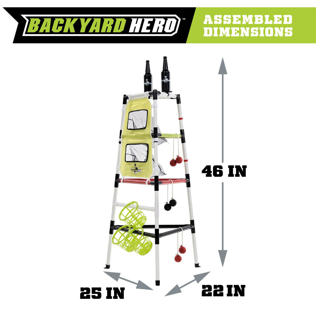 Outdoor Target Toss Tower Lawn Game with Accessories R57782
