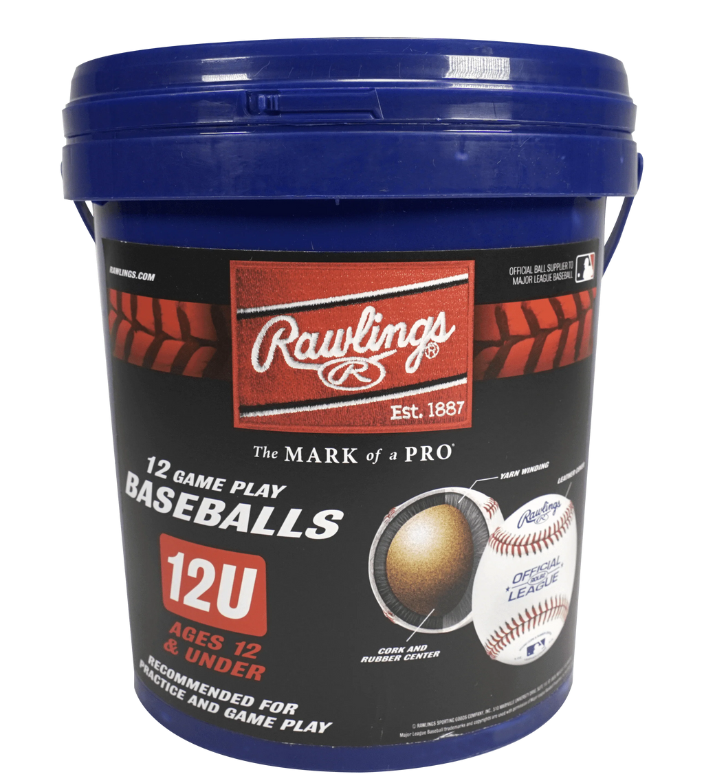 Youth Practice Baseball Bucket, 12 Count Q143845