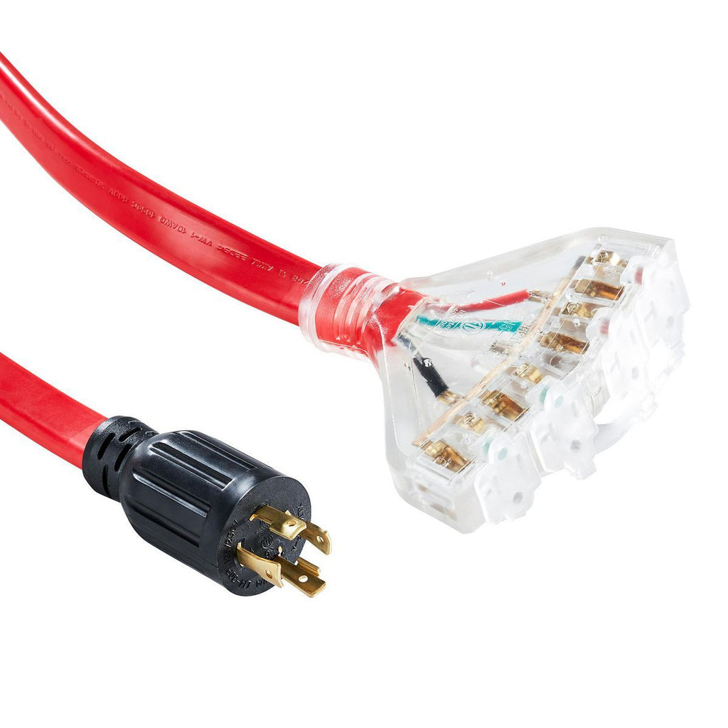 25 ft. 30 Amp 125/250V 4-Outlet Generator Extension Cord W37007