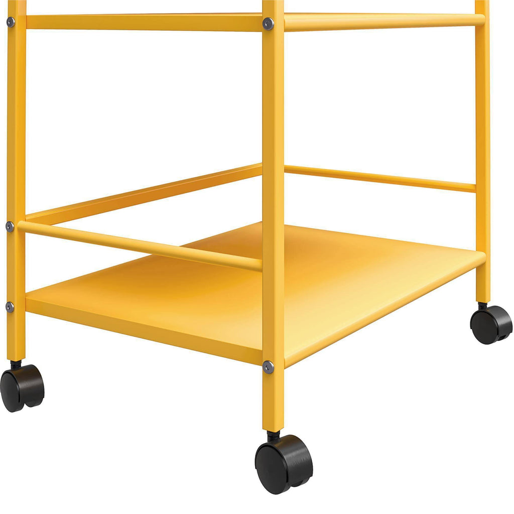 Yellow Metal Rolling Cart R5748