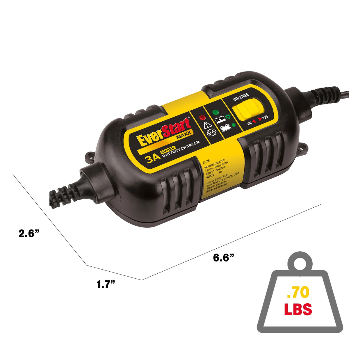 3 Amp 6V/12V Automotive Battery Charger P3533