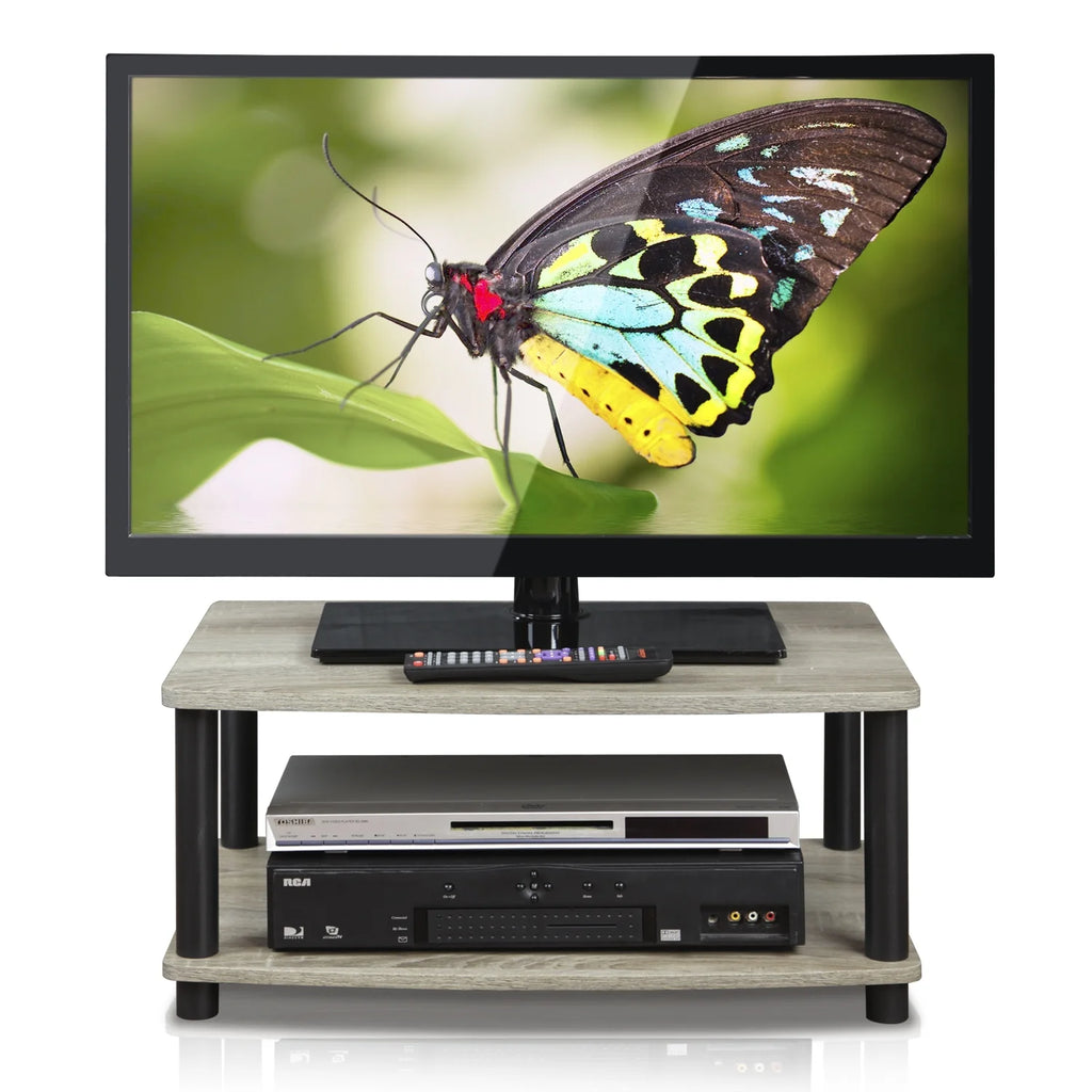 Black 2-Tier Wood TV Stand E9450
