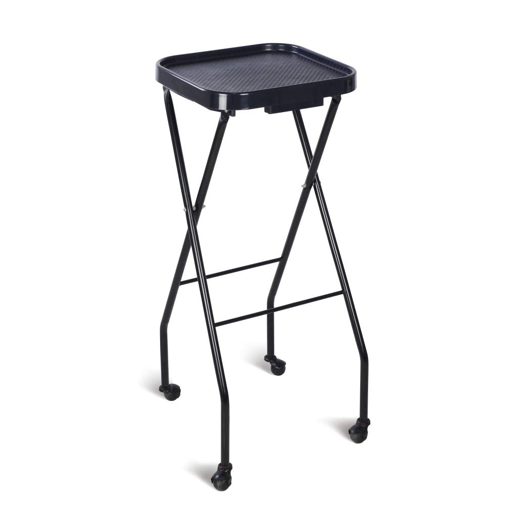 Black Folding Salon Tray Cart M6583