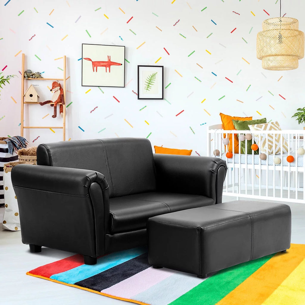 Kids Sofa Armrest Chair Couch Lounge in Black D192