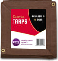 Waterproof Canvas Tarp with Grommets, Brown, 6 by 8 Feet Pack of 2 T7416