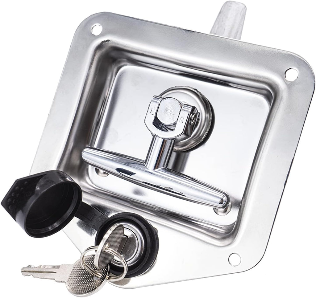 4 Pack Stainless-Steel T Handle Lock with Gasket and Keys Y716