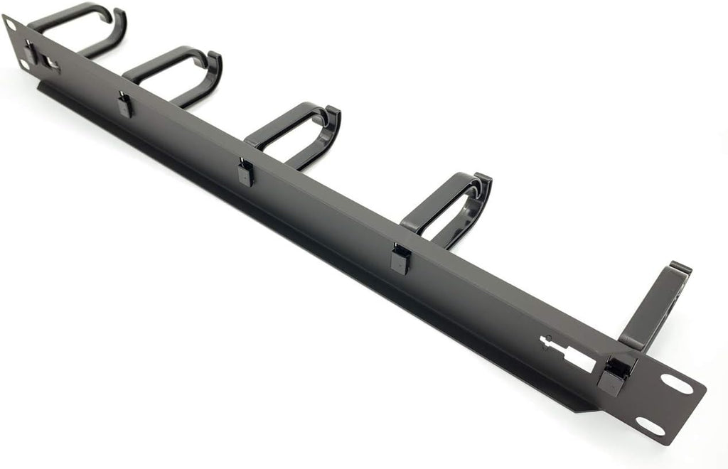 5 Pack 1U Cable Management Panel with D-Ring Hooks Q37334