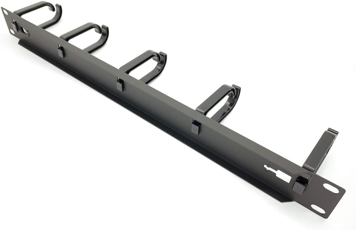 5 Pack 1U Cable Management Panel with D-Ring Hooks Q37334