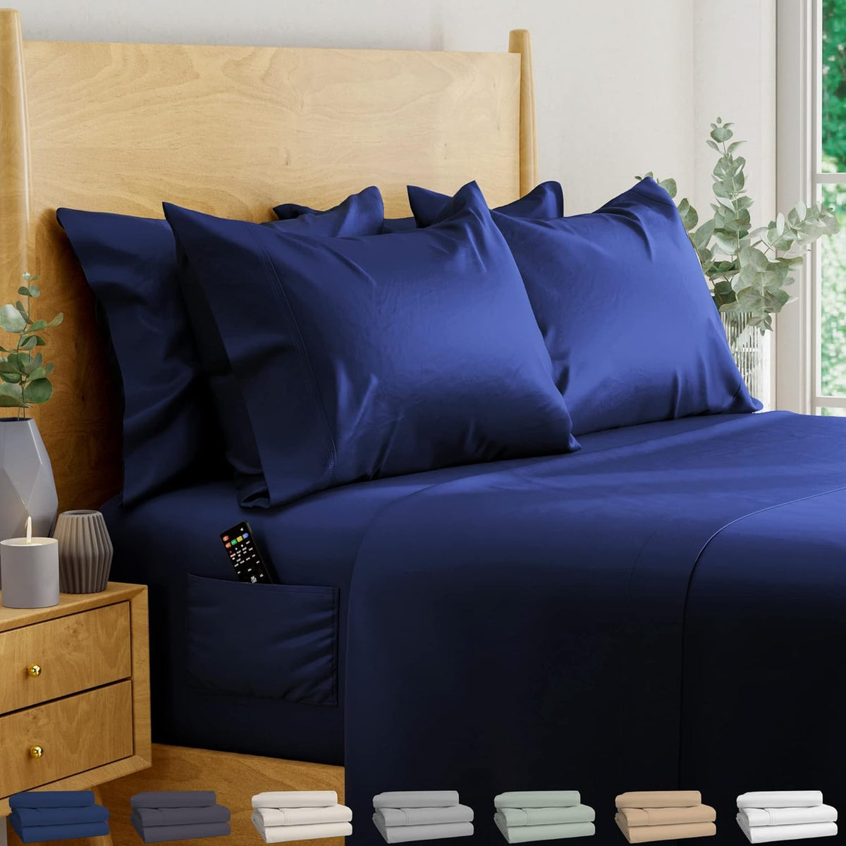 King Size Eucalyptus Sheets 6 pcs V7864