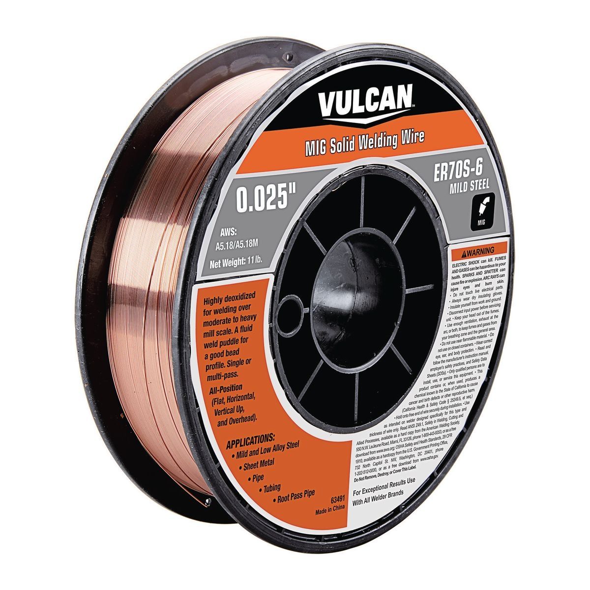 0.025 in. ER70S-6 MIG Solid Welding Wire N45125