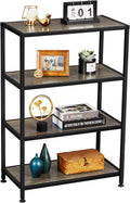 4 Tier Rustic Bookshelf Metal Frame F1512