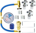 Refrigerant Charging Hose Gauge with 3 Pack Bullet Piercing Tap Valve Kit A24298