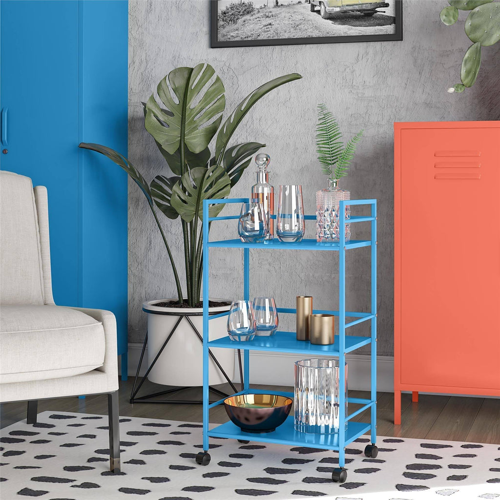 Yellow Metal Rolling Cart R5748