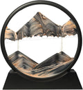 Moving Sand Art Picture Round Glass 3D Deep Sea (Blue, 7 Inch) T2387