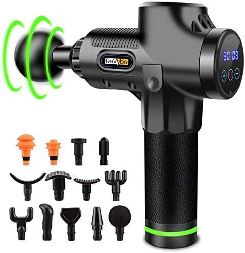 Handheld Percussion Massager with 13 Interchangeable Heads and 30 Speeds T81427