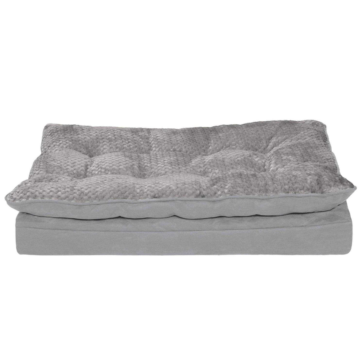Mink Fur & Suede Pillow-Top Orthopedic Dog Bed N40768
