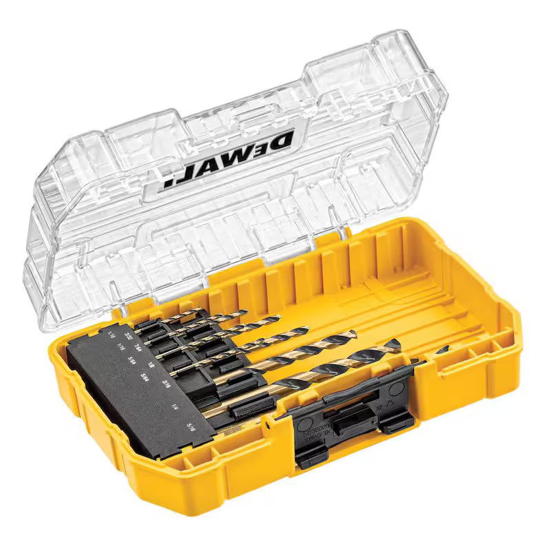 Black and Gold Twist Drill Bit Set 10-Piece R329