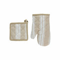 Mitt and Pot Holder Textile Beige Q67776