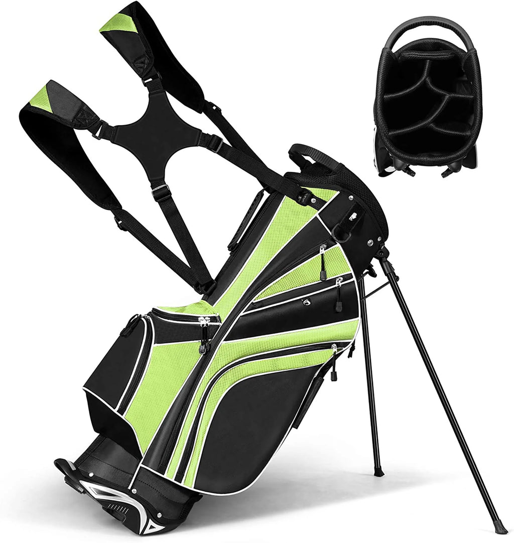 Golf Stand Cart Bag with 6 Way Divider Black U462