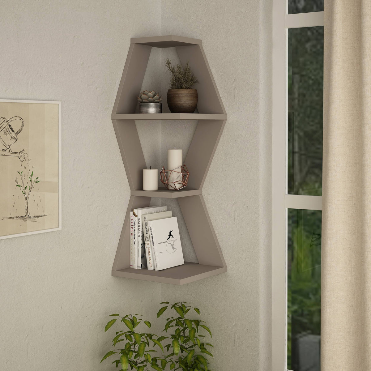 White Modern Wall Shelf N597