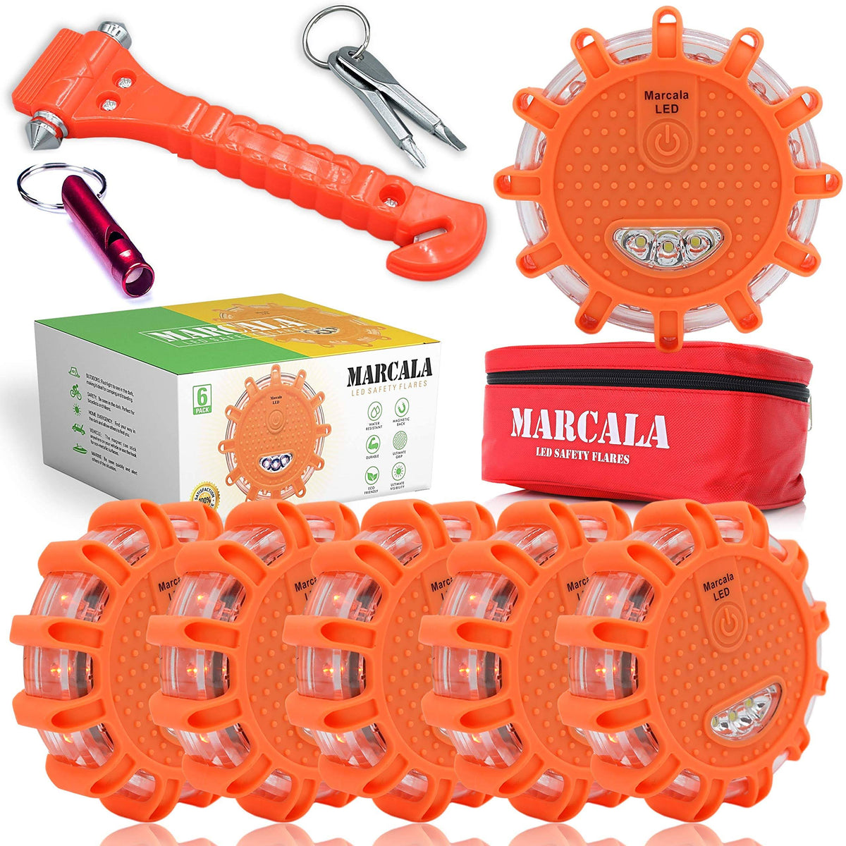 Orange LED Road Flare 6-Pack E97102