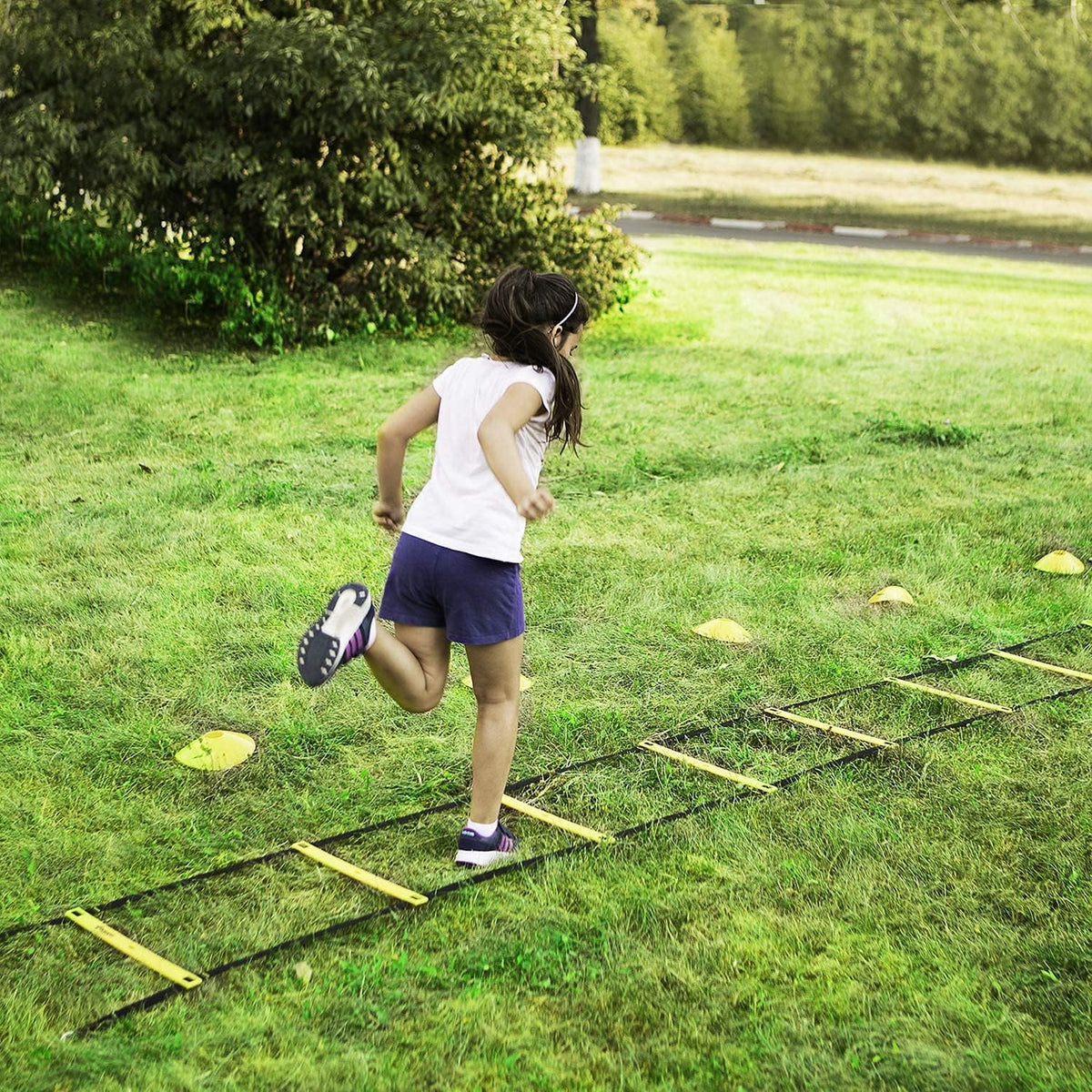 Agility Training Kit with Ladder, 5 Disc Cones, Resistance Parachute E8053