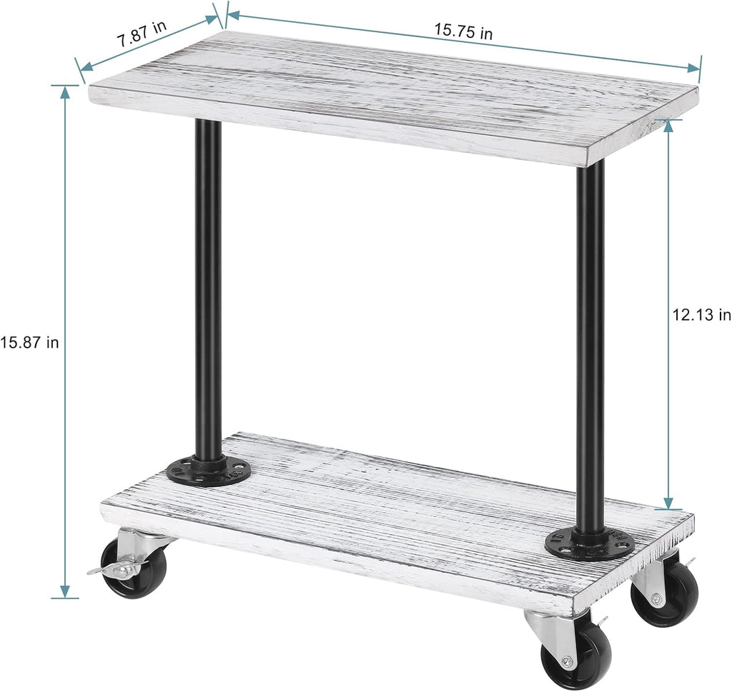 Narrow End Table with Wheels O996789