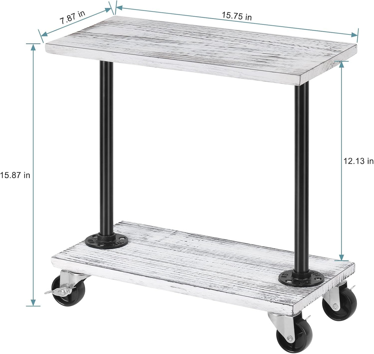 Narrow End Table with Wheels O996789