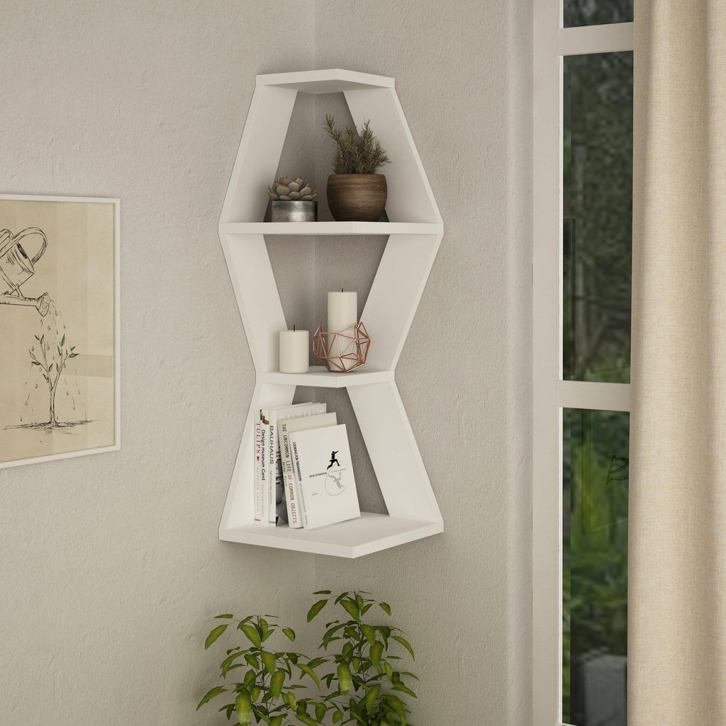 White Modern Wall Shelf N597