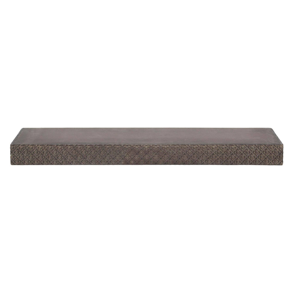 Large Black Wood Floating Wall Shelf Y85272