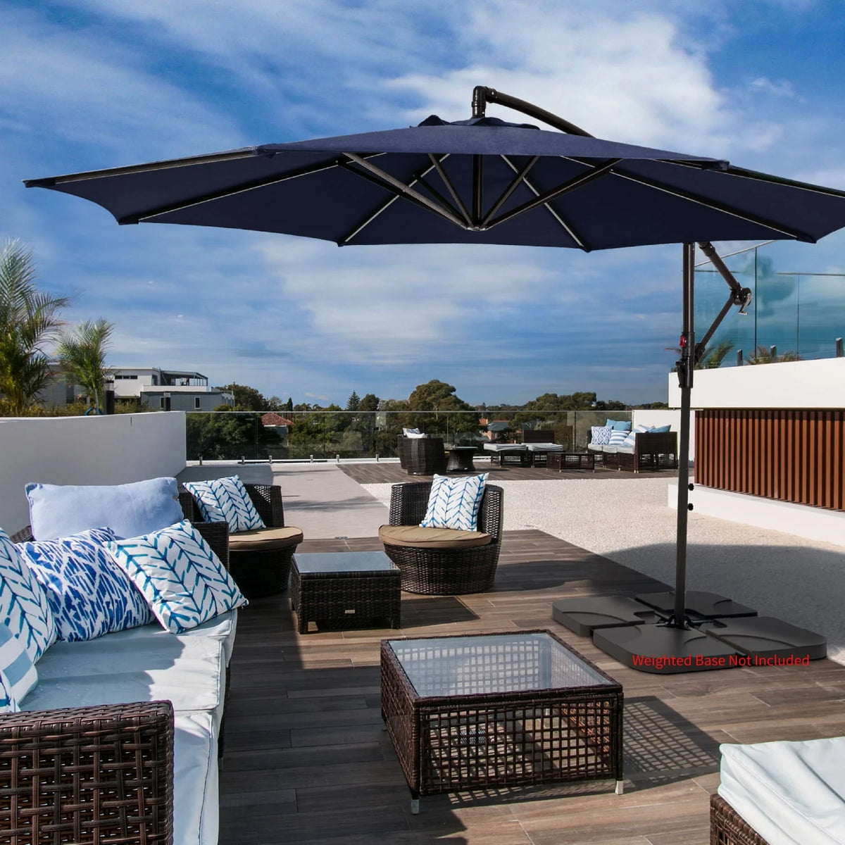 10' Outdoor Hanging Offset Cantilever Umbrella O8522