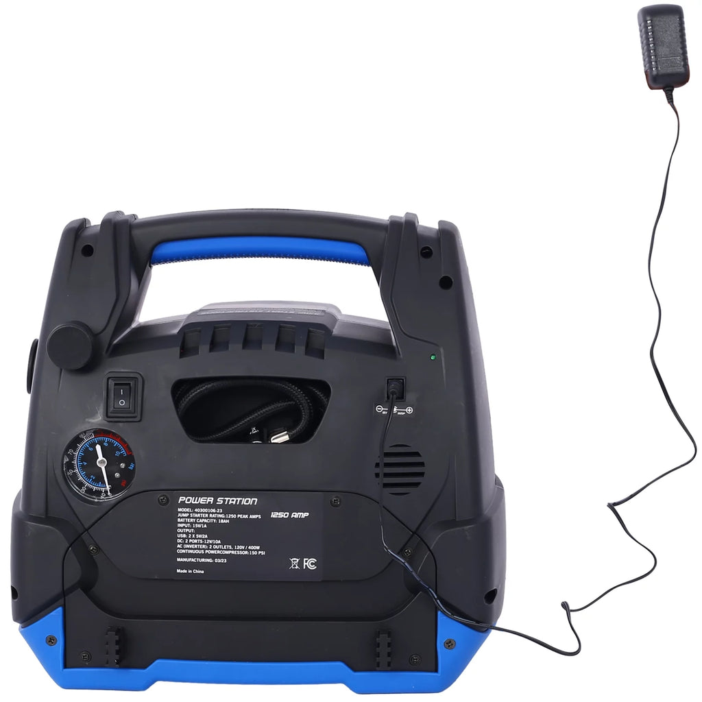 1800 Amps 12V DC Jump Starter with Air Compressor A8880