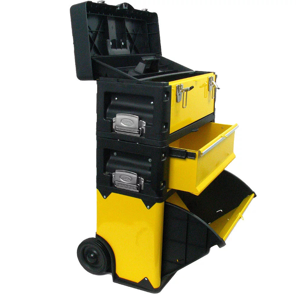 Portable 3-in-1 Tool Box with Wheels T6099