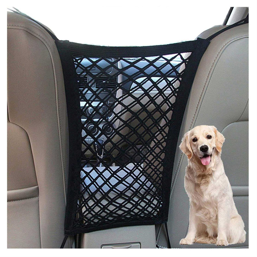 Dog Car Net Barrier with Mesh Organizer Storage Bag V4402