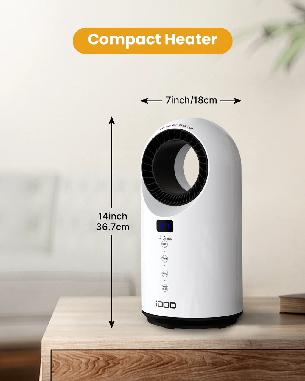 Portable Bladeless 2 in 1 Heater Fan I99482