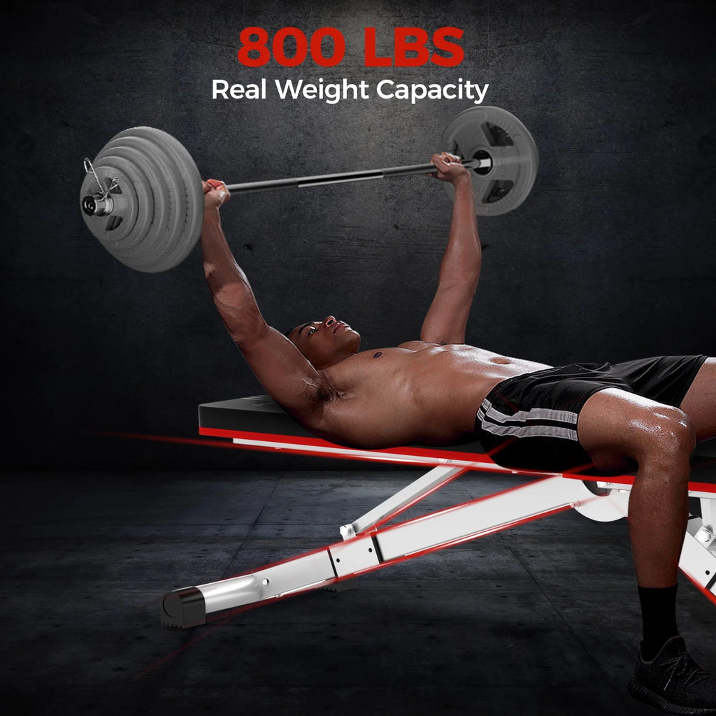 Foldable Weight Bench 600 lbs with 6 Incline Adjustable F645