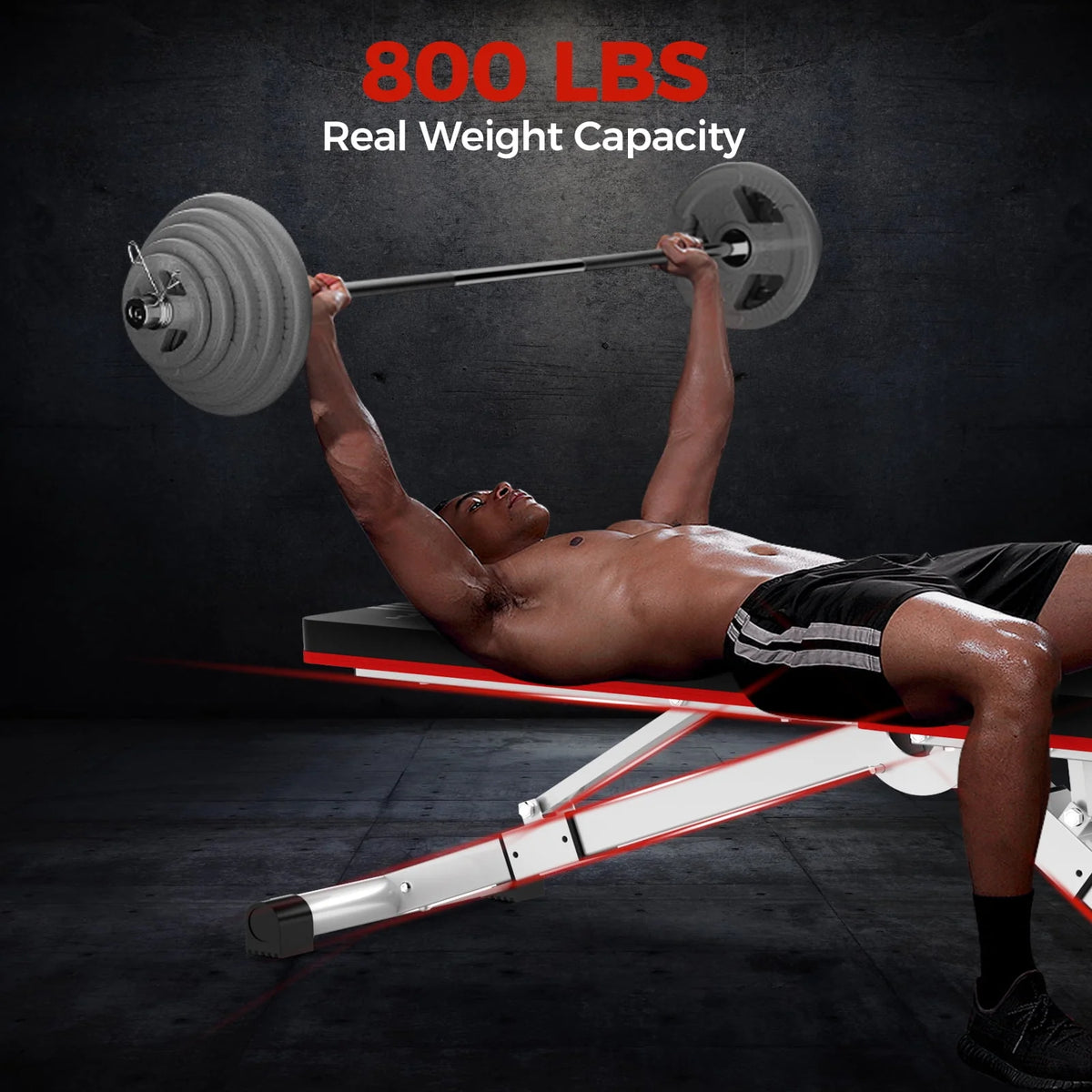 Foldable Weight Bench 600 lbs with 6 Incline Adjustable F645