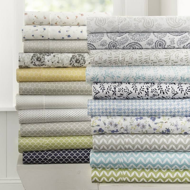 Sage California King Patterned Sheet Set B6868