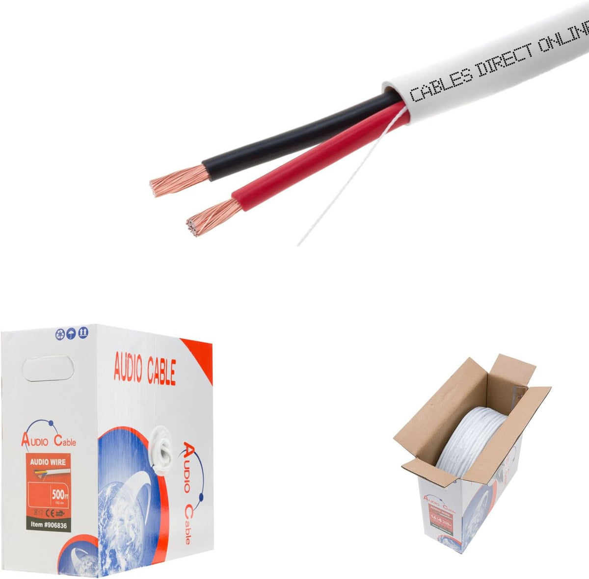 500ft 16 AWG 2 Conductor Speaker Cable Q5909