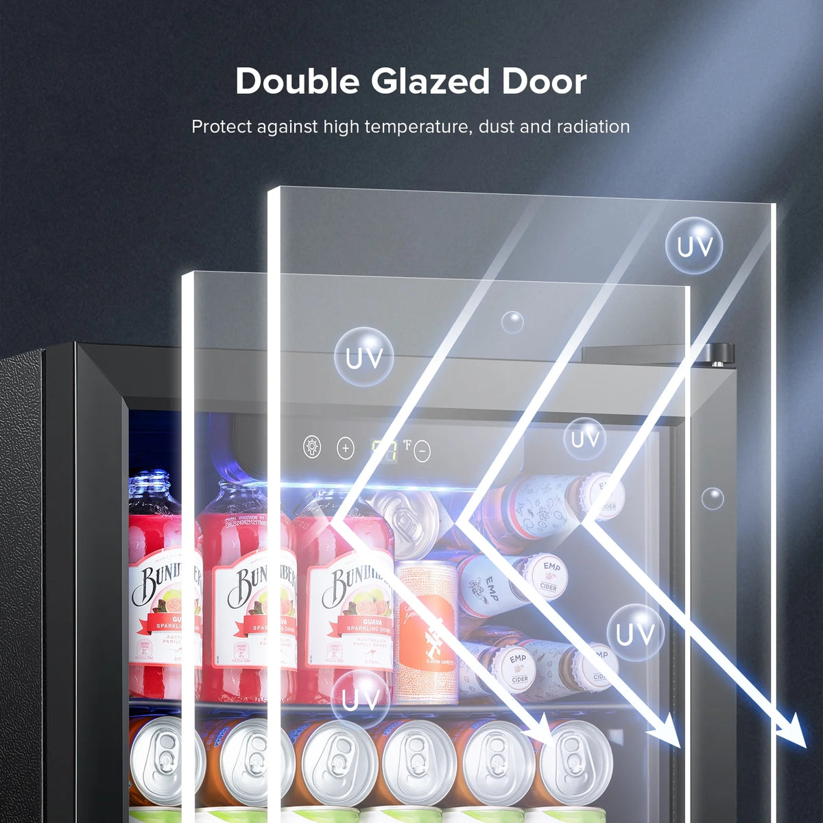 1.3 Cu.ft Beverage Cooler with Transparent Glass Door K77827