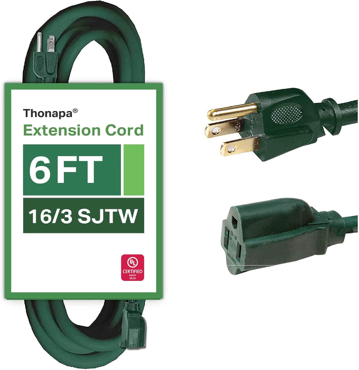 100 Ft Outdoor Extension Cord 16/3 Green T504770