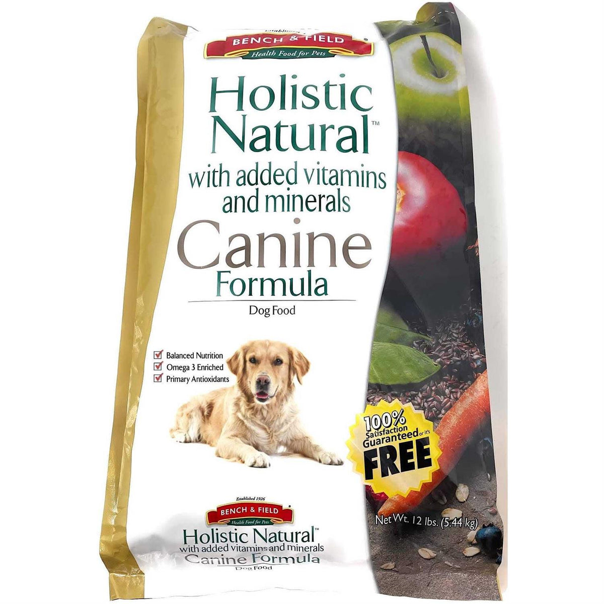 Natural Adult Dry Dog Food Chicken Meal and Brown Rice 6.6 lb Bag F67618