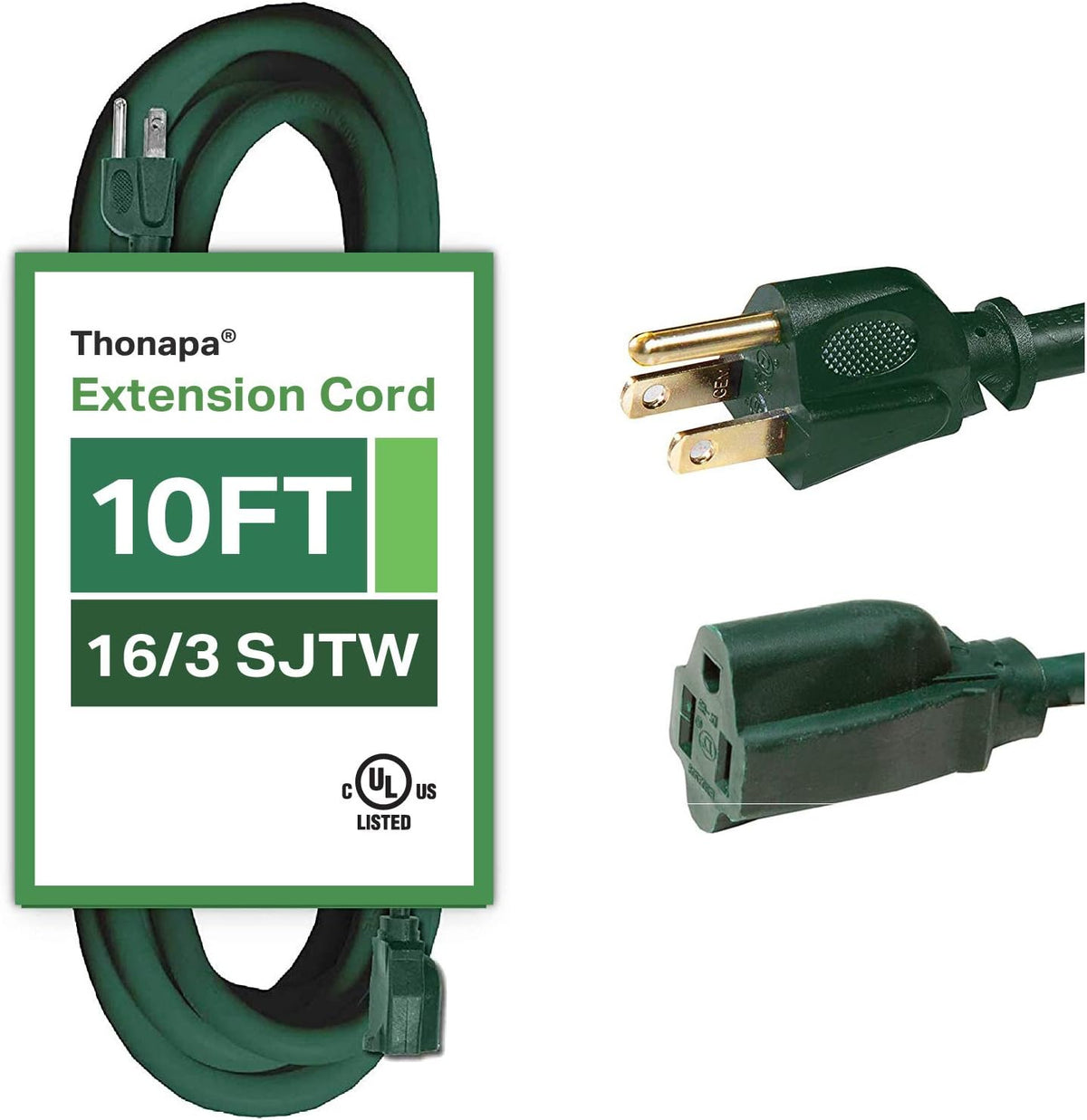 100 Ft Outdoor Extension Cord 16/3 Green T504770