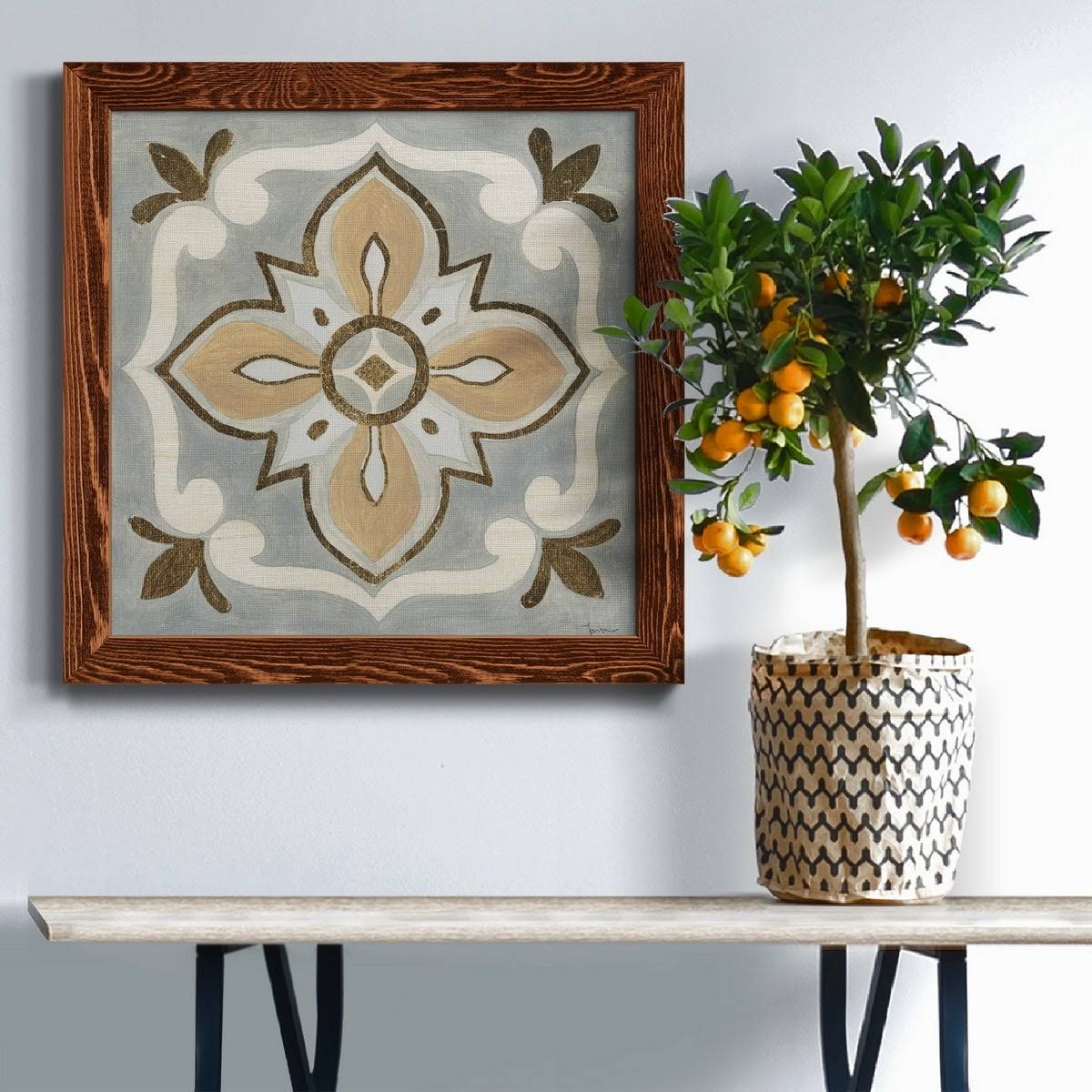 Framed Canvas 24x24 Black J411