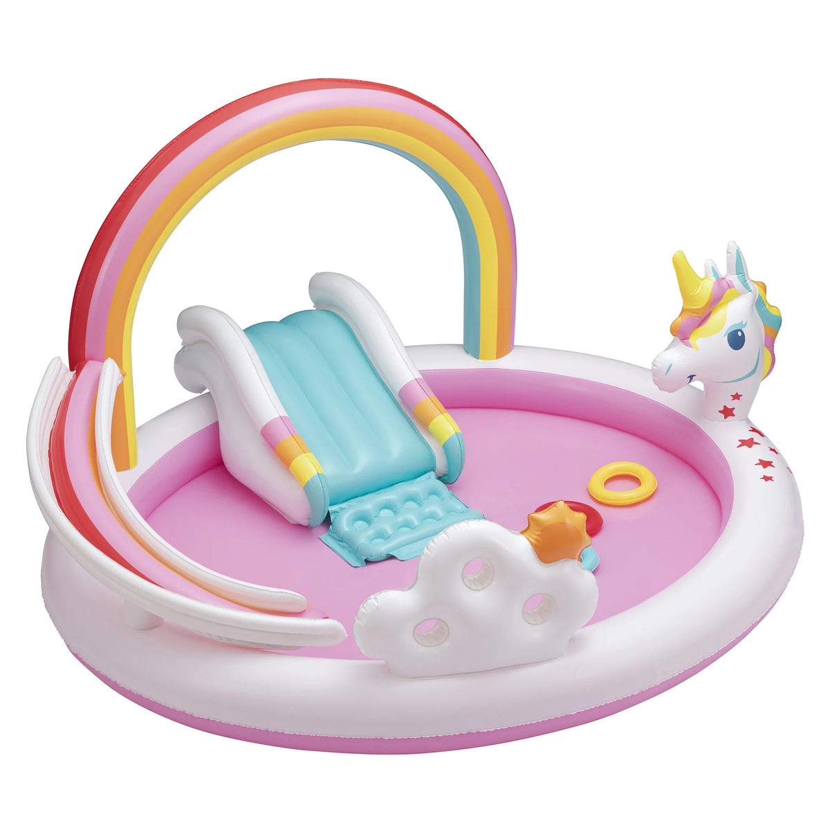 Rainbow Unicorn Kids Splash Pool with Sprinkler F50619