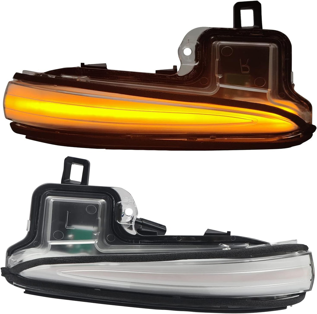 LED Side Mirrors Sequential Dynamic Turn Signal Lights Set of 2 Smoked Black B56280