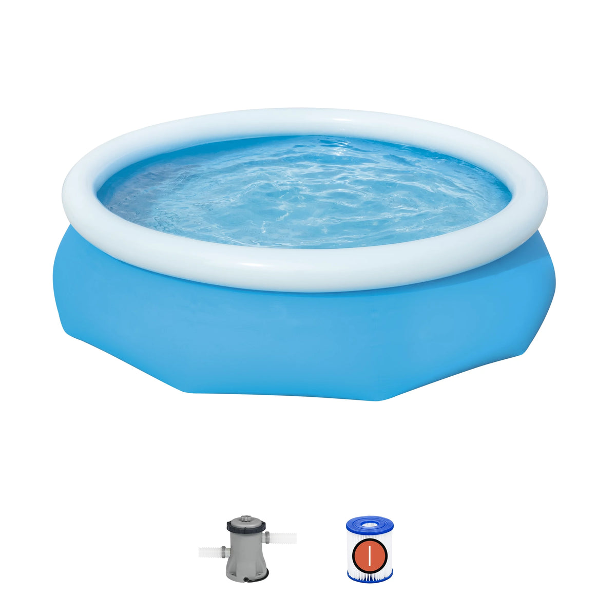 10' x 30" Round Inflatable Above Ground Pool Set N844